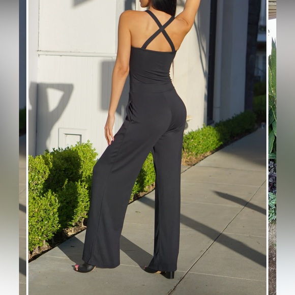 Brand New Aria Lattner Everyday Jumpsuit Medium Petite Black - Picture 1 of 5